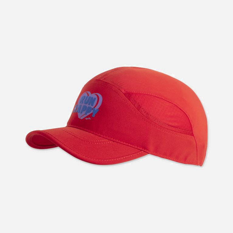 Brooks Chaser NZ - Men's Running Hat - Jamberry/Red/Run Happy Heart (26579-APEK)